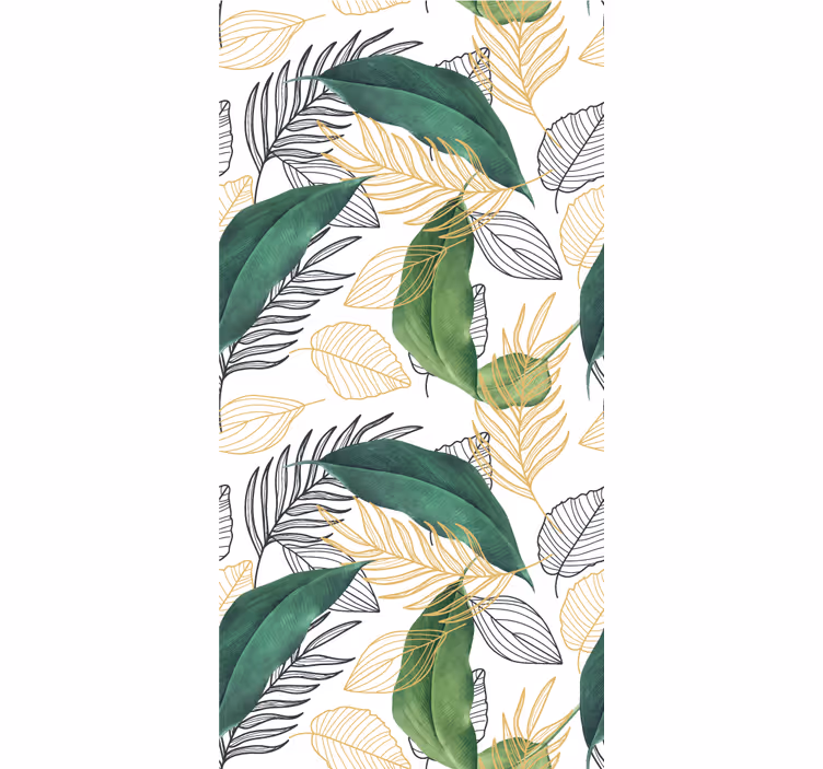 Lush Greenery Leaves flowers and plants roller blind - TenStickers