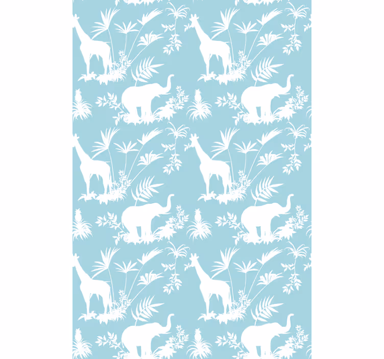 ELEPHANTS AND GIRAFFES animal roller blind - TenStickers