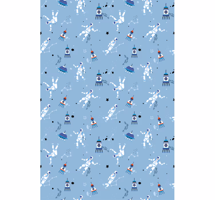 Astronauts and Rockets geek roller blind - TenStickers