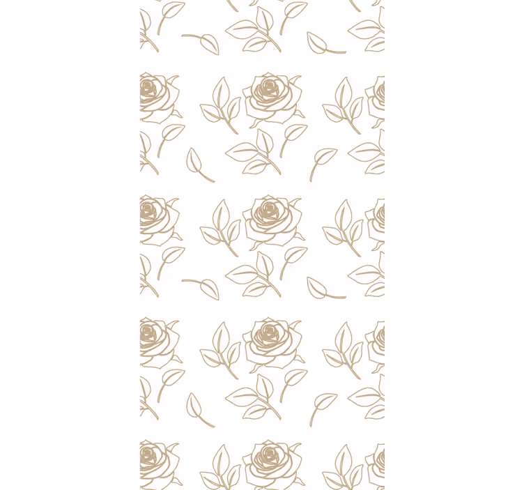 Delicate Rose Pattern flowers and plants roller blind - TenStickers