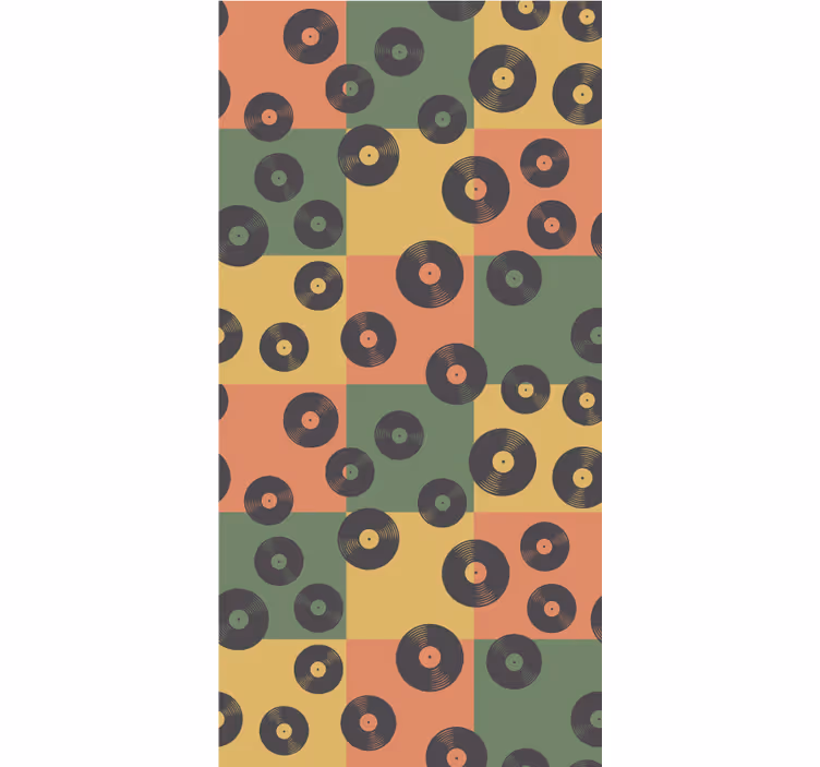 Retro roller blind vinyl records design - TenStickers