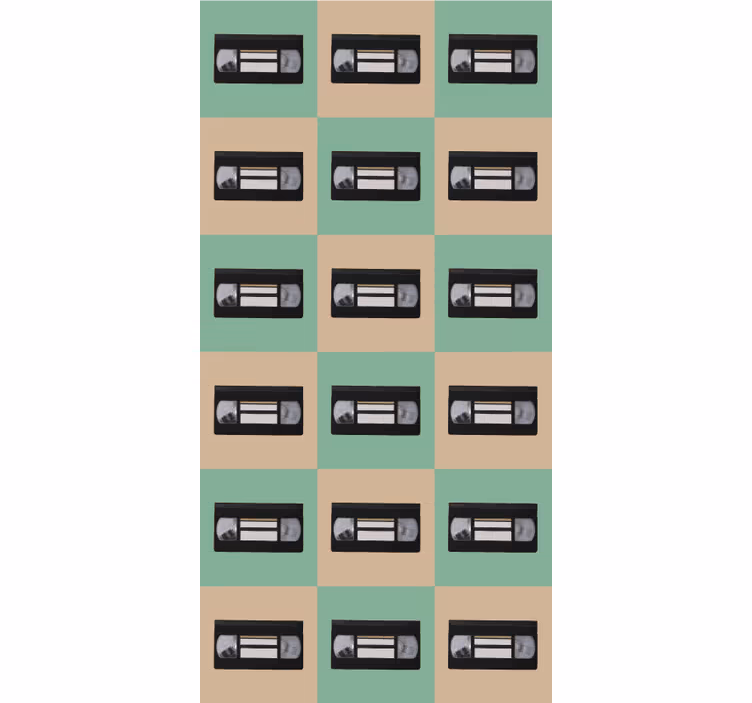 Retro roller blind with retro tape design - TenStickers