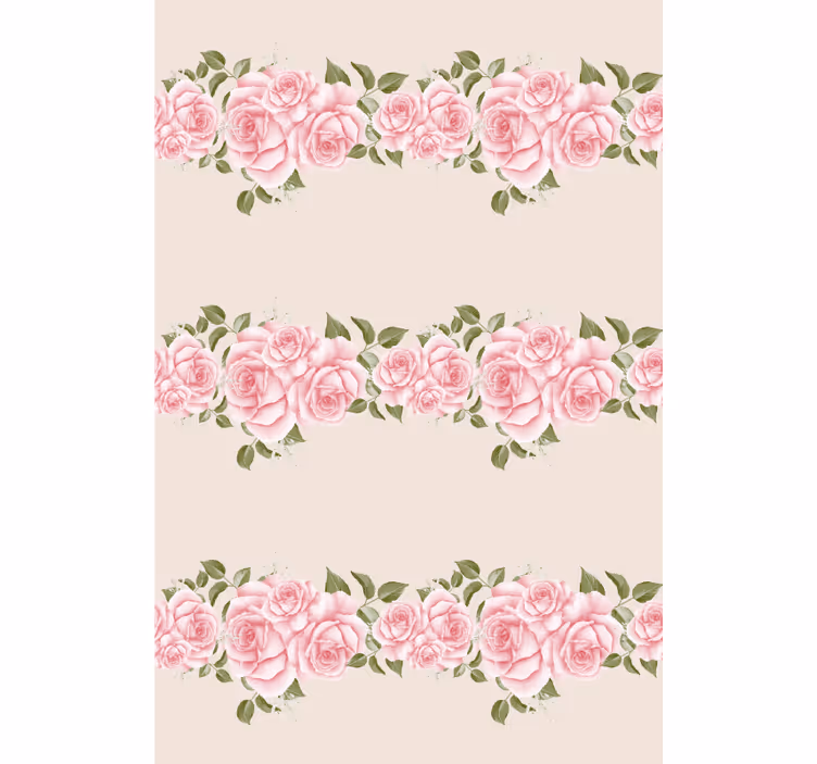 Beautiful Pink Roses flowers and plants roller blind - TenStickers
