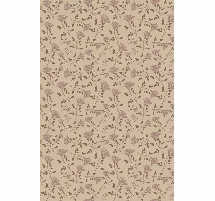 Brown vintage rose pattern Flowers blind - TenStickers