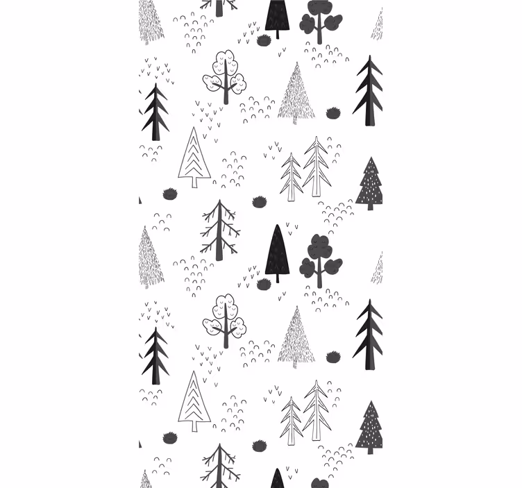 Stylised tree patterns scandinavian roller blind - TenStickers