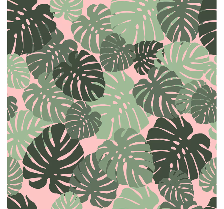 Monstera leaves pink color blind - TenStickers