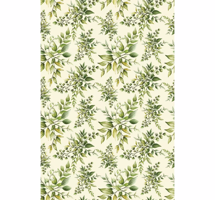 Lush Greenery Pattern flowers and plants roller blind - TenStickers