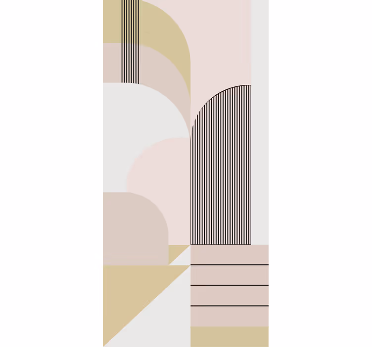 Geometric Curve Design modern roller blind - TenStickers