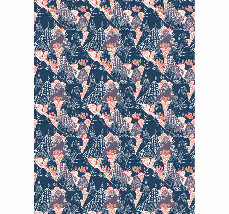 Mountain and rivers scandinavian roller blind - TenStickers