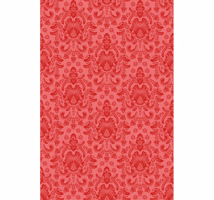 Red baroque motif classic roller blind - TenStickers