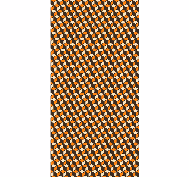 Geometric cube motif modern roller blind - TenStickers