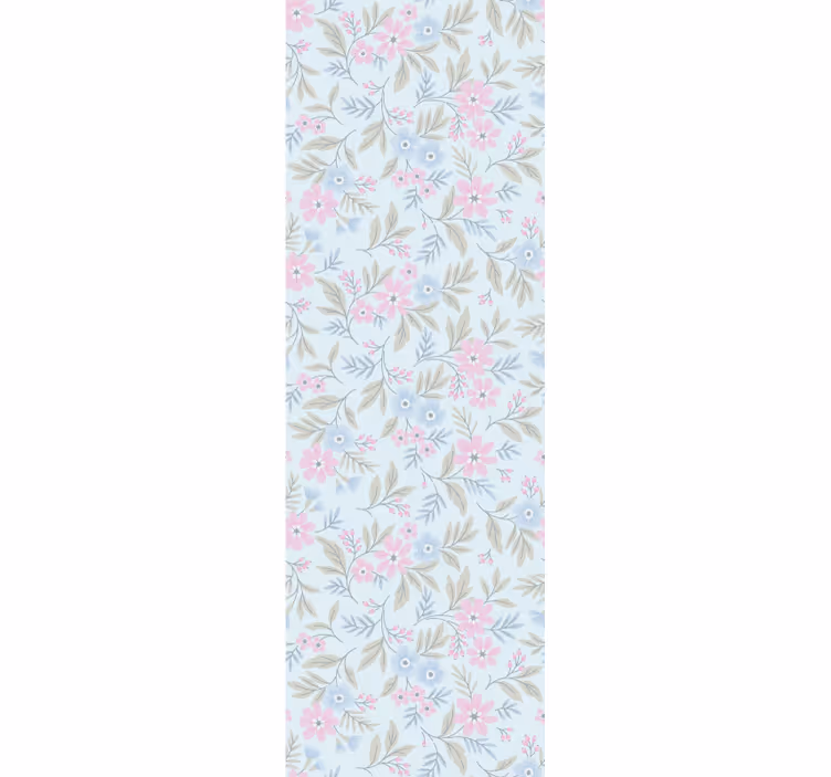 Subtle Botanical Motif flowers and plants roller blind - TenStickers