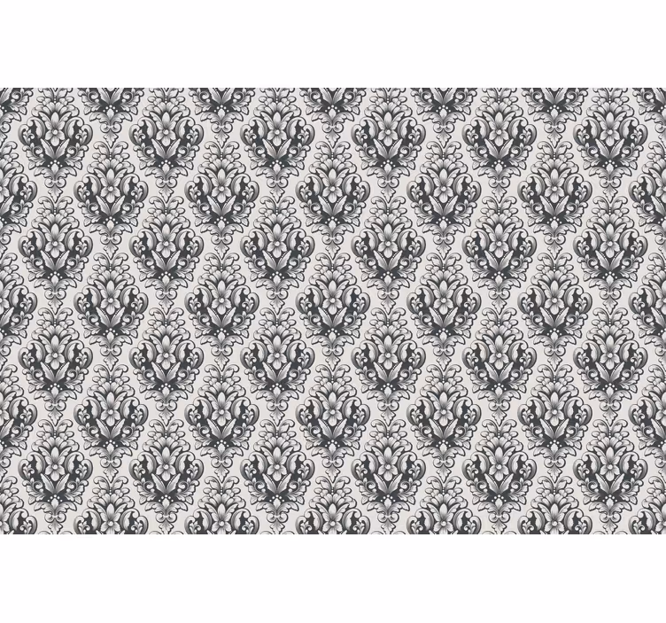 Elegant gray baroque motif classic roller blind - TenStickers