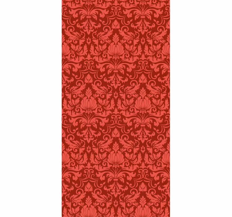 Red botanical grace elegant roller blind - TenStickers