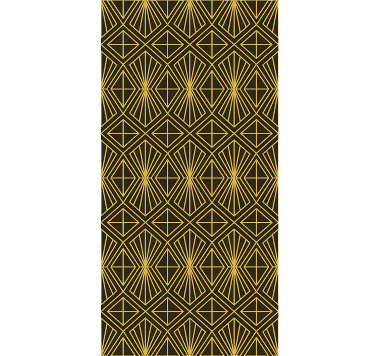 Geometric Art Deco pattern gold roller blind - TenStickers