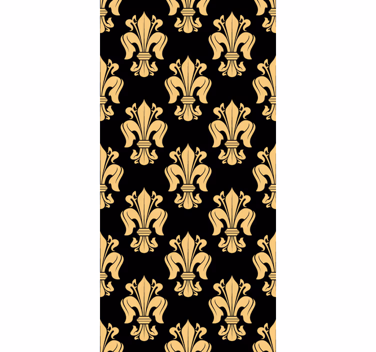 Golden Fleur-de-lis Pattern elegant roller blind - TenStickers