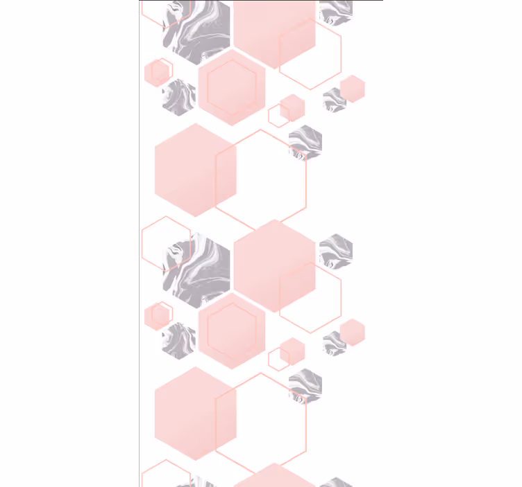 Pink hexagon motif modern roller blind - TenStickers