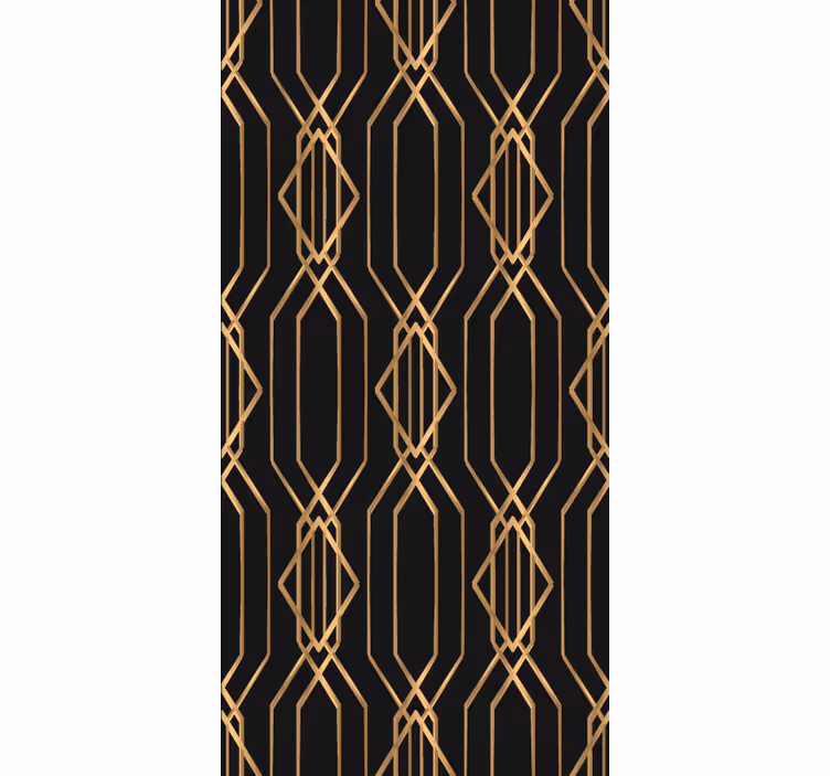 Geometric gold patterns elegant roller blind - TenStickers