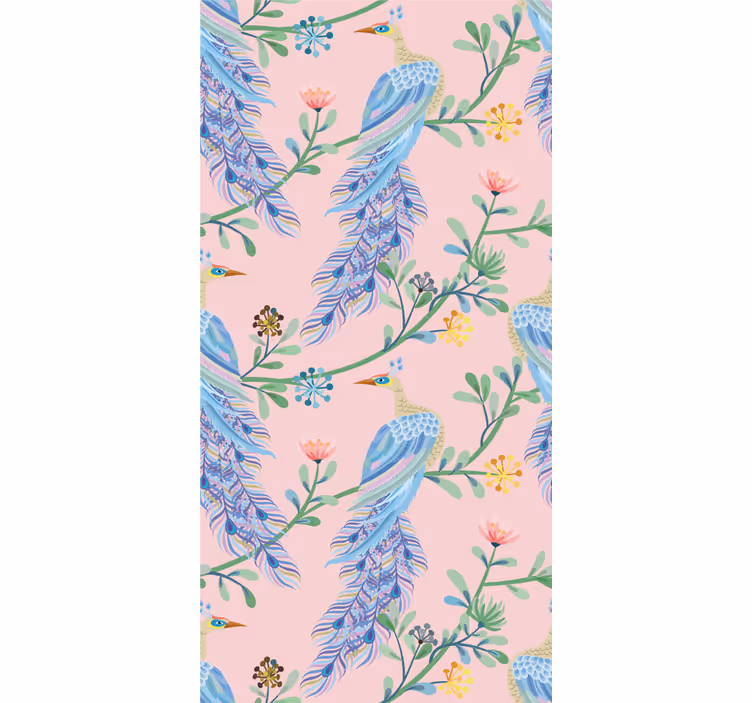 Tropical Bird Design flowers and plants roller blind - TenStickers