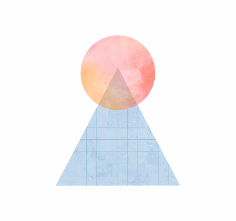 Geometric Sun Mountain modern roller blind - TenStickers