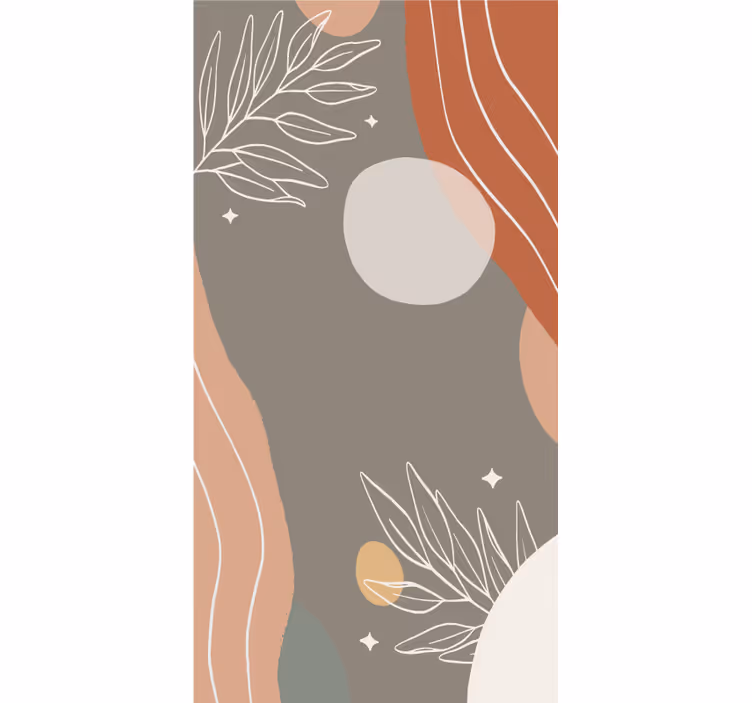 "Boho" moon illustration Blind painting - TenStickers