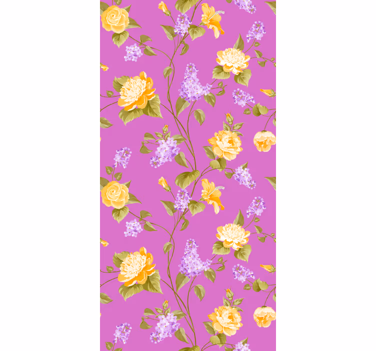 Floral Blossom Panes flowers and plants roller blind - TenStickers
