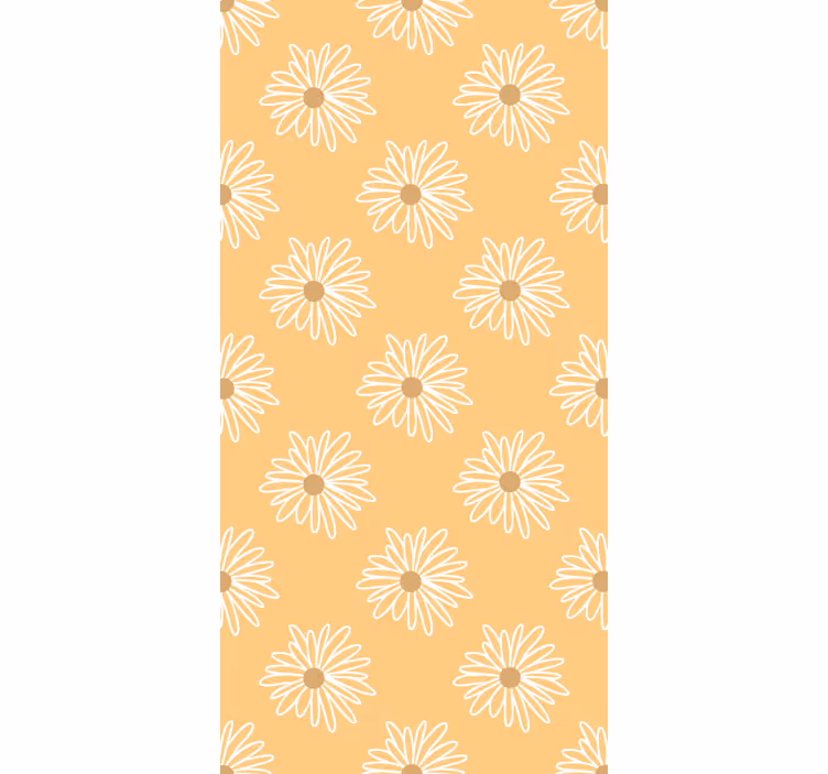 Yellow daisy design flower roller blind - TenStickers