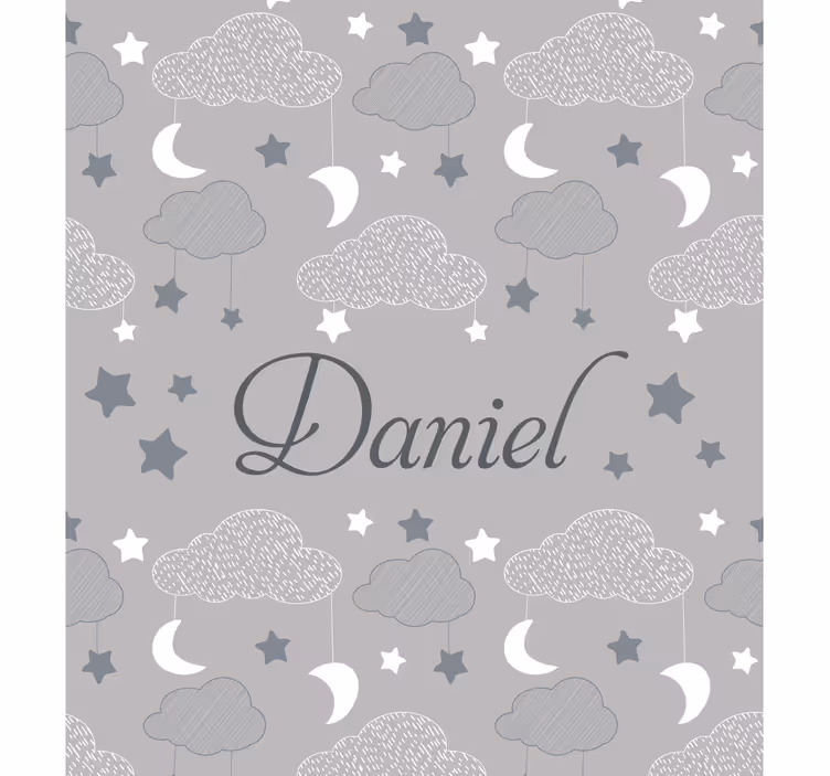 Gray starry clouds customise roller blind - TenStickers