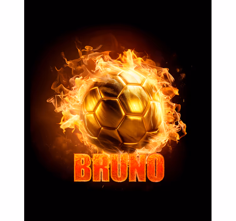 Golden fire ball soccer roller blind - TenStickers