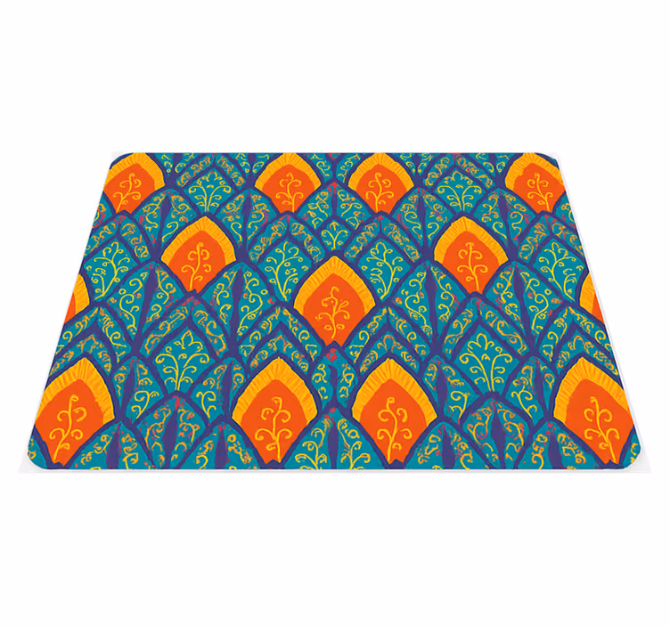 Original placemats colorful peacock design - TenStickers