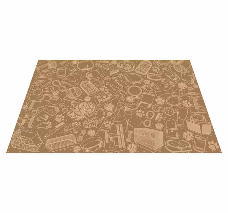 Different animal food restaurant placemats - TenStickers