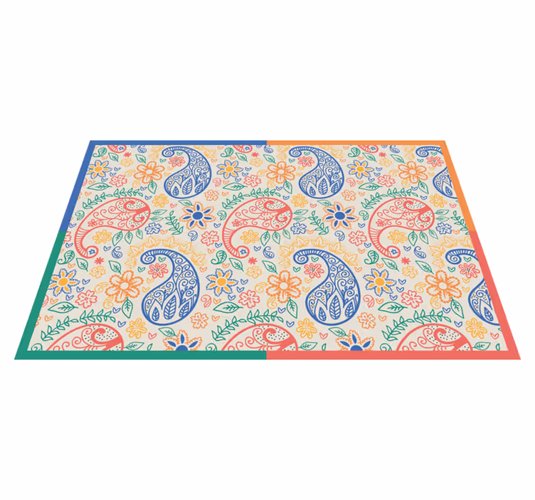 Colorful paisley print placemat - TenStickers