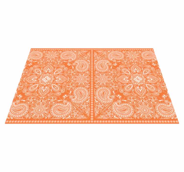 Placemat intricate orange pattern - TenStickers