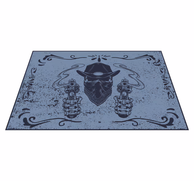 Original placemats cowboy face and guns design - TenStickers