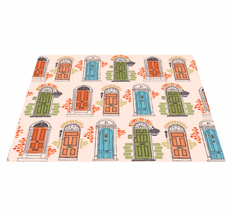 Doors of Dublin Vinyl placemats - TenStickers