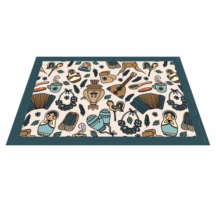Original placemats cultural icons design - TenStickers