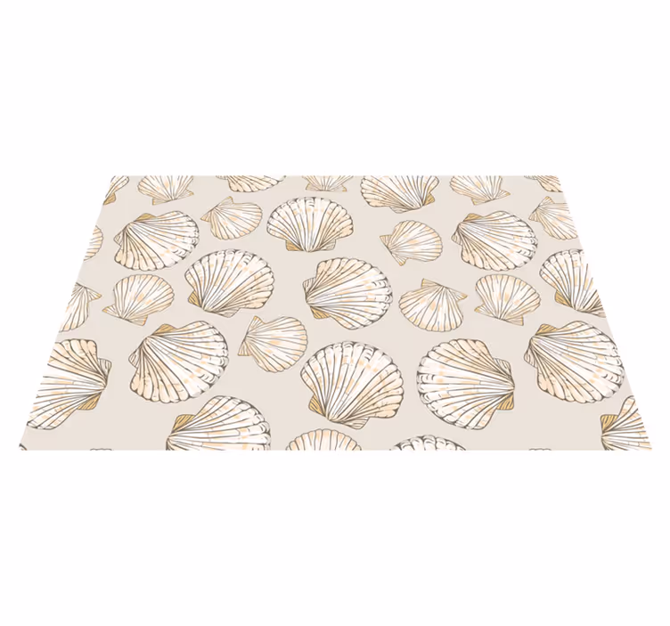 Big and Small Seashells seashell placemats - TenStickers
