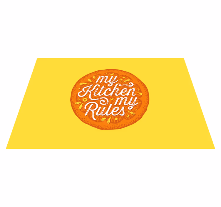 Placemat with quote clean up after yourself - TenStickers