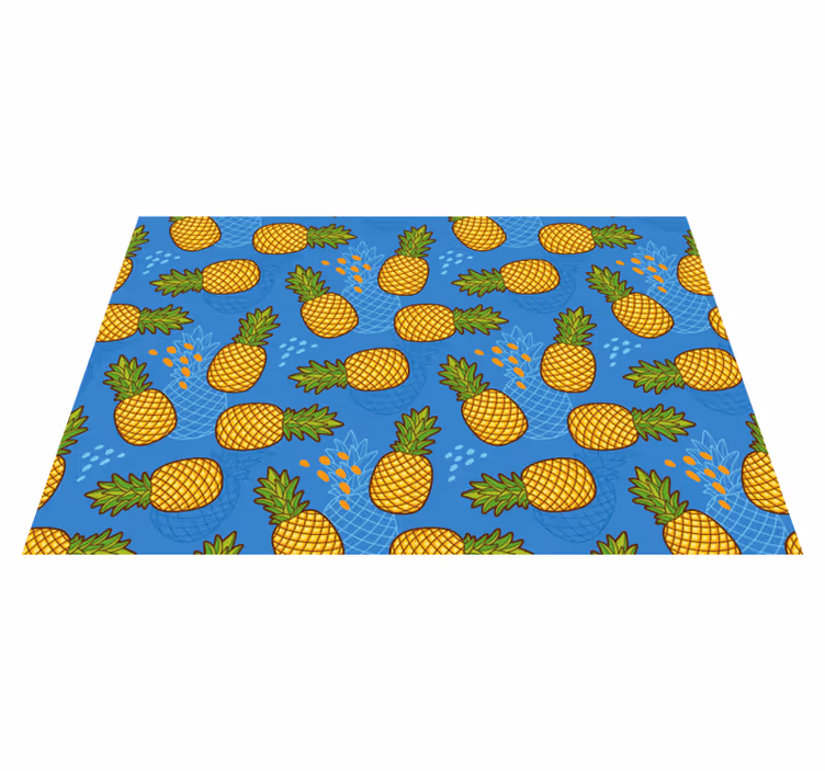 Original placemats pineapple pattern background - TenStickers