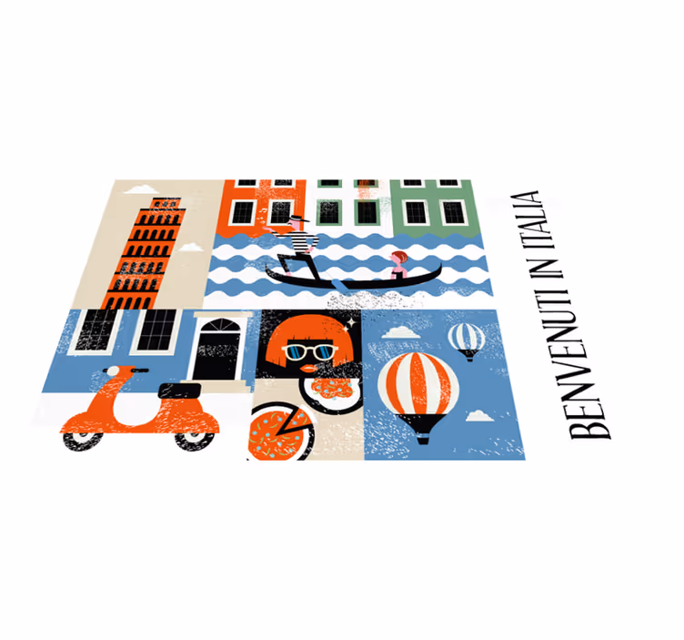 Original placemats vibrant italian landscape - TenStickers