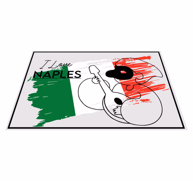 Placemat with quote i love naples design - TenStickers
