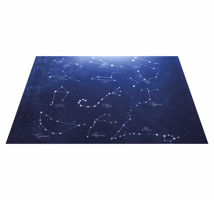 Blue zodiac stars elegant placemats - TenStickers