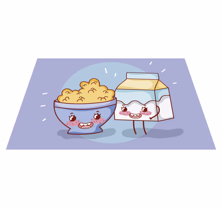 Children placemats happy snack friends - TenStickers