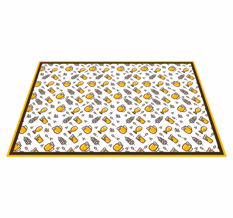 Beer Mugs modern placemats - TenStickers