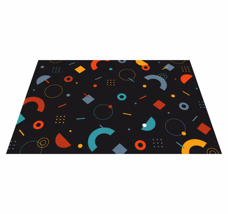 Modern placemats with vibrant geometric design - TenStickers