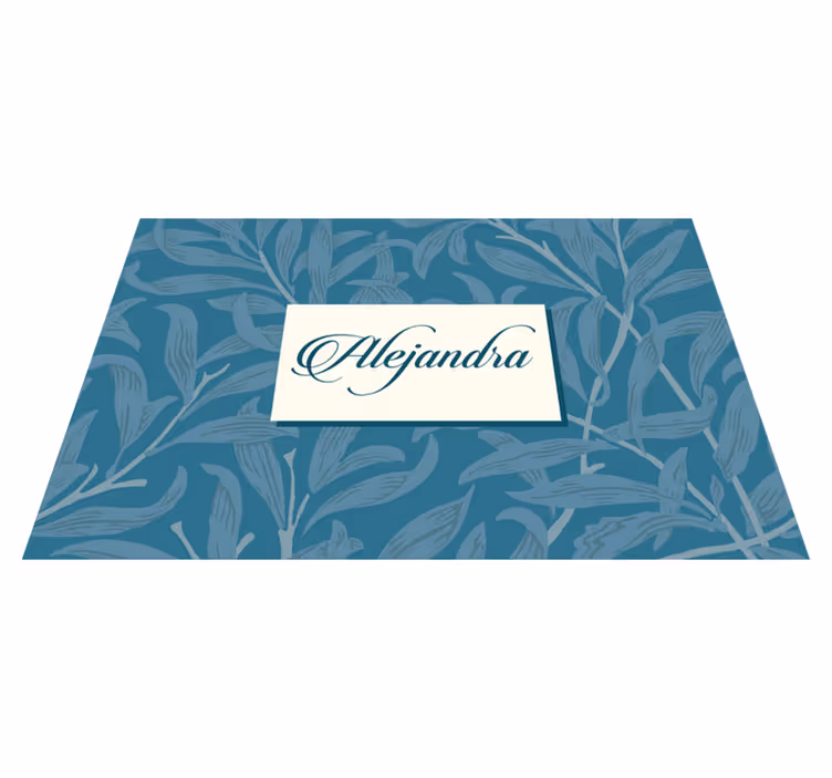 Personalisable placemats with elegant leaf design - TenStickers