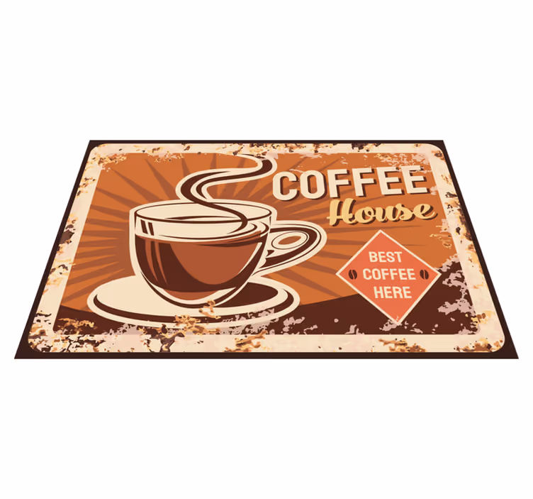 Placemat with quote coffee is a hug in a mug - TenStickers