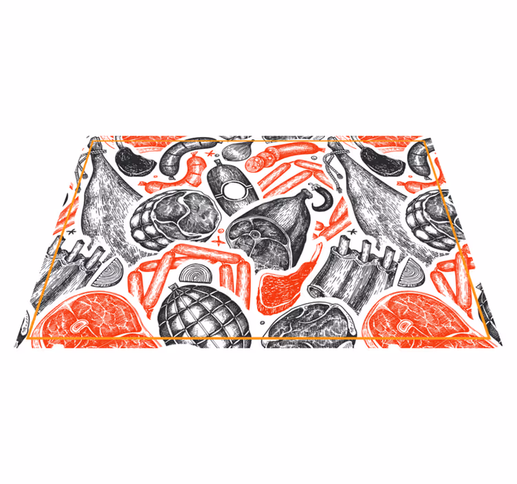 Original placemats food illustration designs - TenStickers