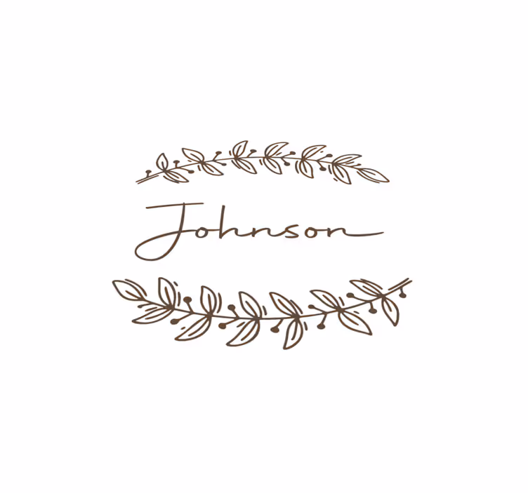 Personalisable placemats with elegant leafy design - TenStickers