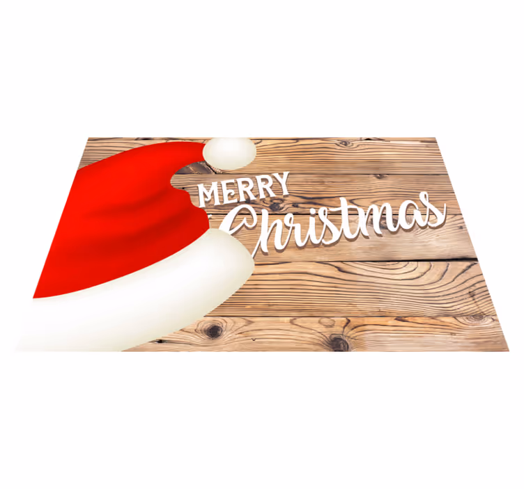 Christmas placemats festive santa hat design - TenStickers